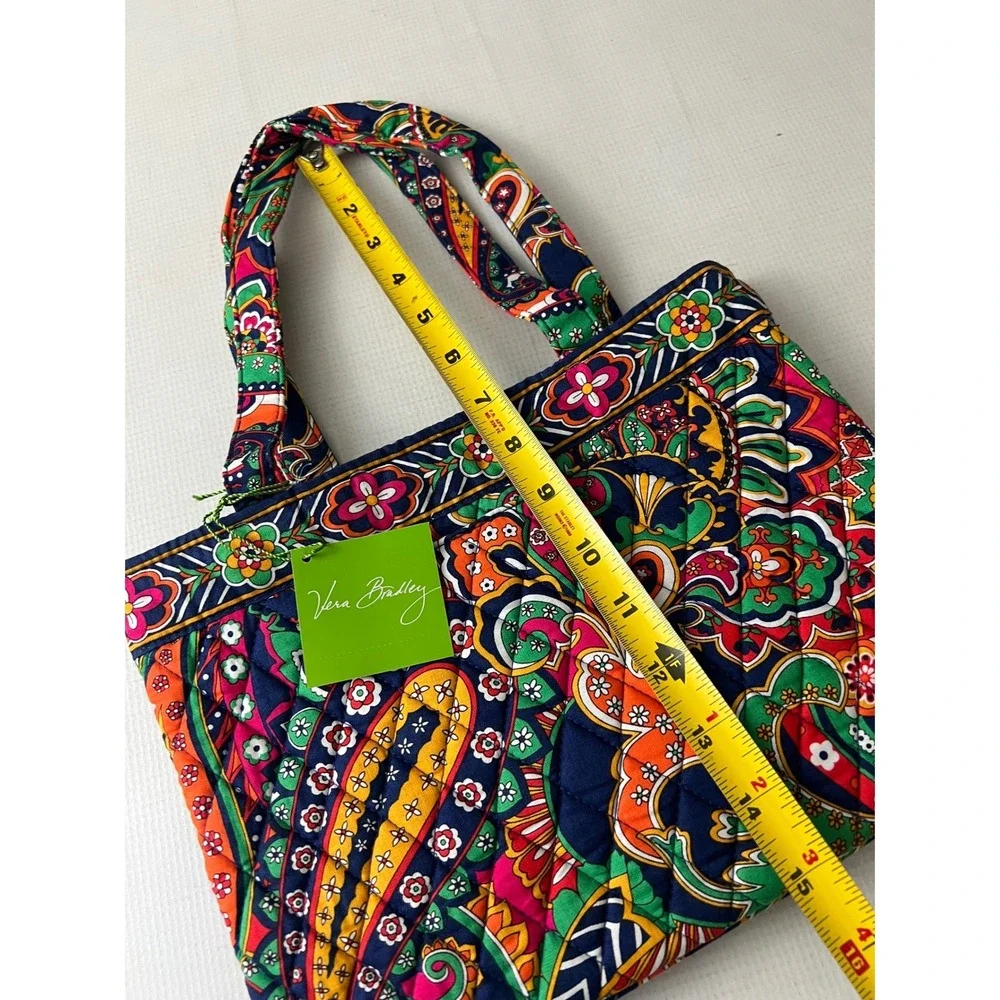 Vera Bradley Petite Tote Venetian Paisley Quilted Cotton‎ Multi Color